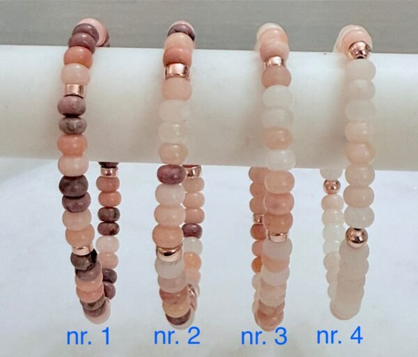 Armband half-edelsteen met goudplaqué