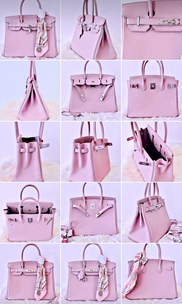 Handtas - echt leder "Birkin 30" replica
